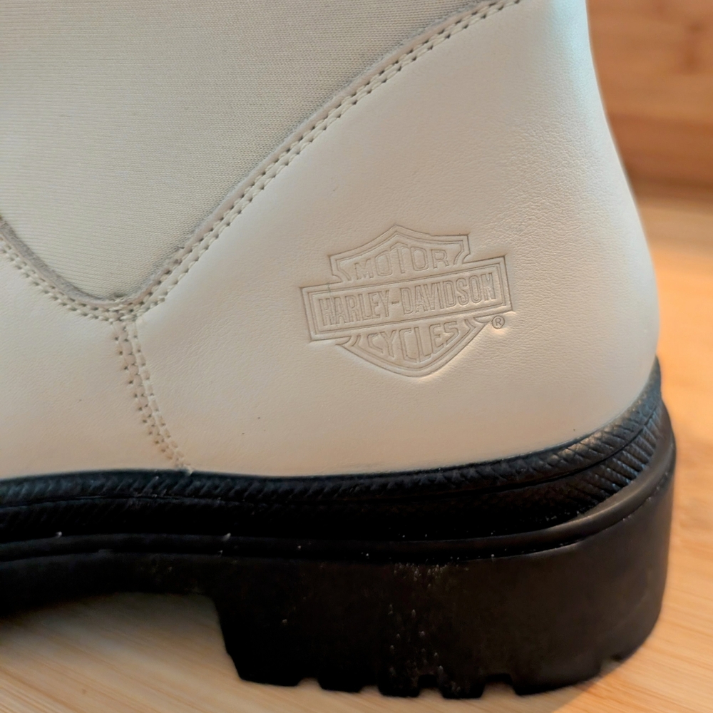 Harley-Davidson Gray Combat Moto Boots with Chunky Sole - Picture 5 of 6